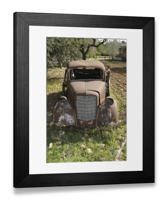 Framed Print : Vintage car, old, snuff, rust, rusty Framed Print : Vintage car, old, snuff, rust, rusty
