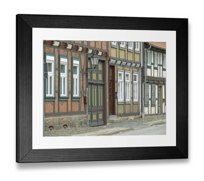 Framed Print : Alley, Wernigerode, Harz, Harz foothills Framed Print : Alley, Wernigerode, Harz, Harz foothills