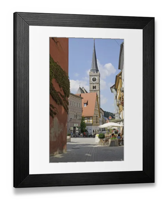 Framed Print : Church, marketplace, alley, alleyway