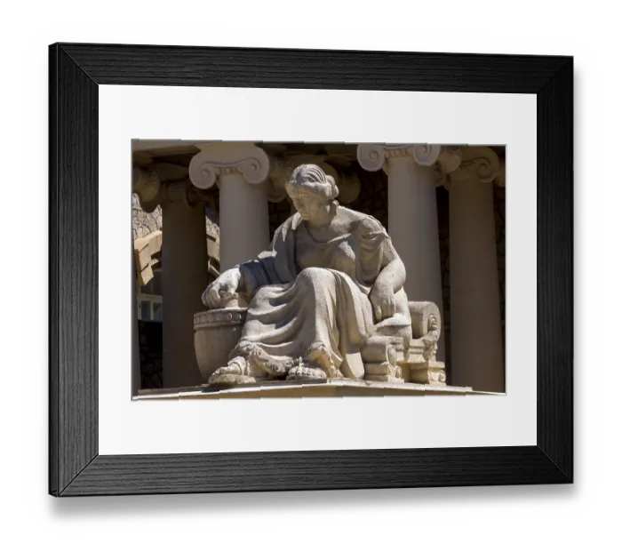 Framed Print : Sculpture of the goddess of Gigeia in Essentuki