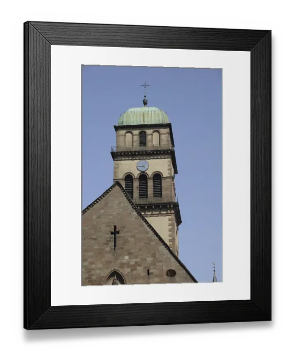 Framed Print : Church, Kaysersberg, village, Vosges Framed Print : Church, Kaysersberg, village, Vosges