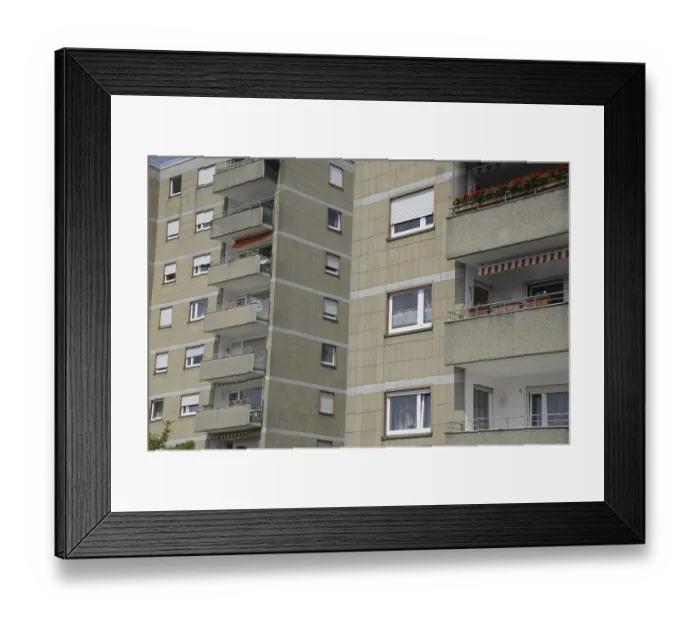 Framed Print : Apartment block, residential building