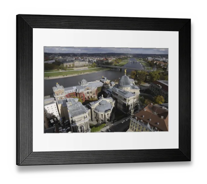 Framed Print : Dresden, Saxony, Elbe, university