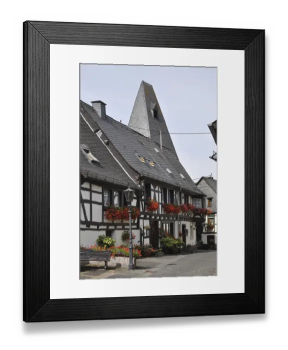 Framed Print : Half-timbered house, Herrstein Framed Print : Half-timbered house, Herrstein