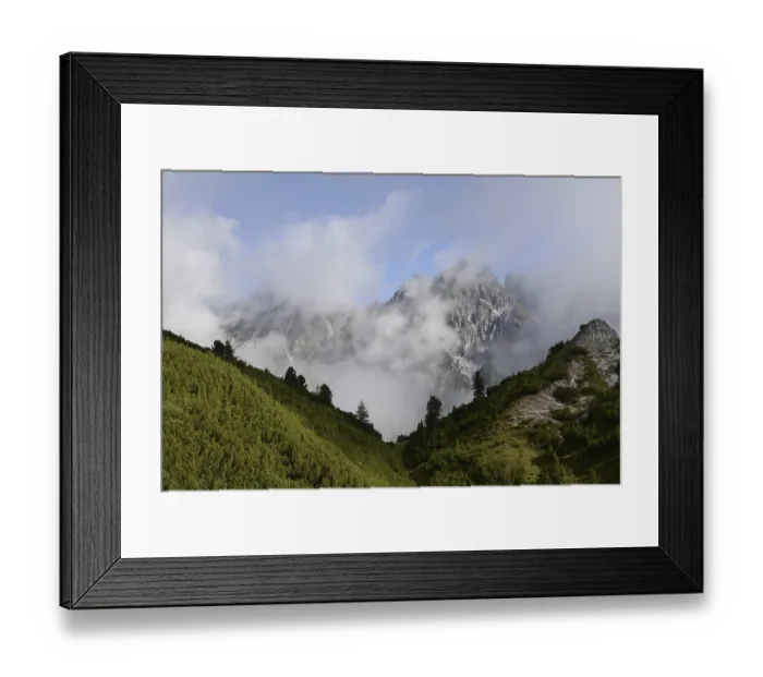 Framed Print : Clouds, fog, Marchreisenspitze
