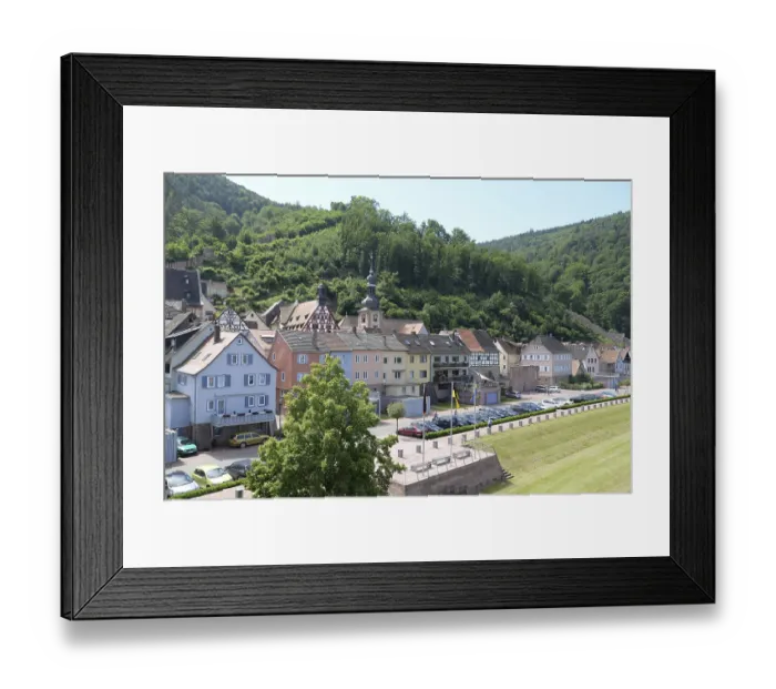 Framed Print : Old town, church, town hall, Freudenberg