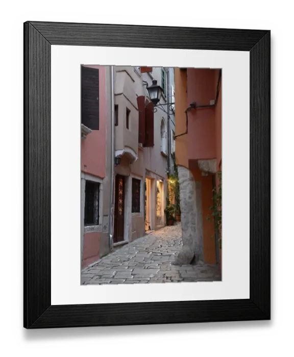 Framed Print : Houses, Rovinj, Istria, Croatia