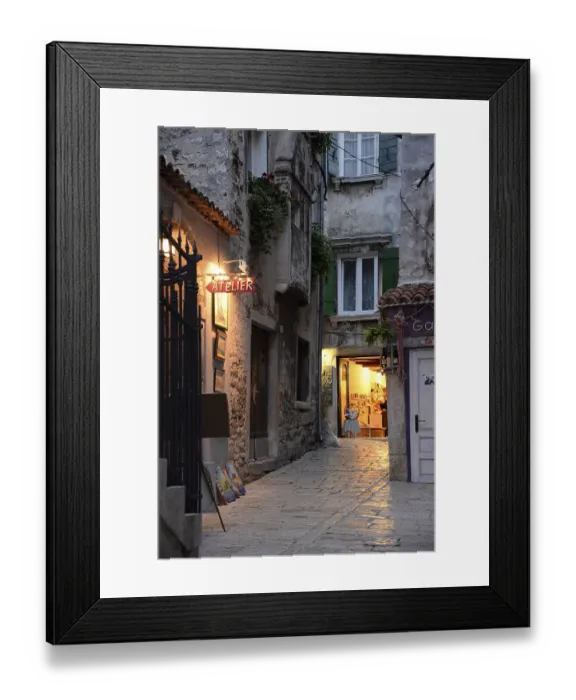 Framed Print : Houses, Rovinj, Istria, Croatia