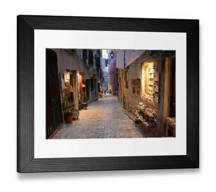 Framed Print : Houses, Rovinj, Istria, Croatia