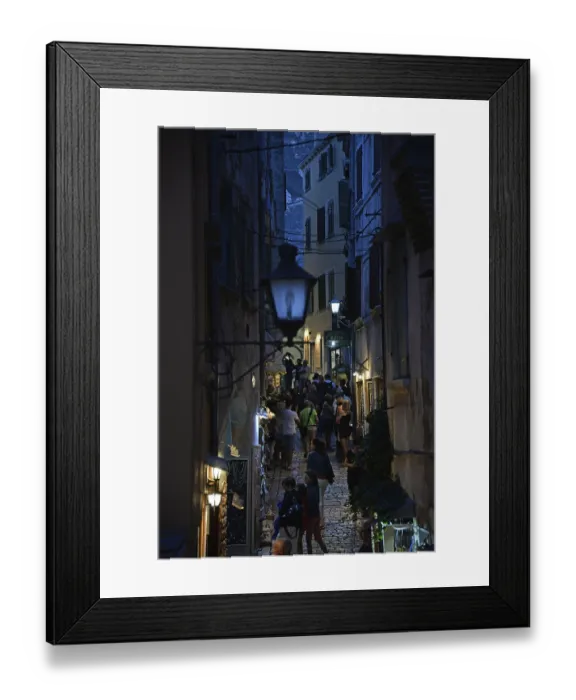 Framed Print : Houses, Rovinj, Istria, Croatia