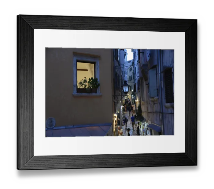 Framed Print : Houses, Rovinj, Istria, Croatia