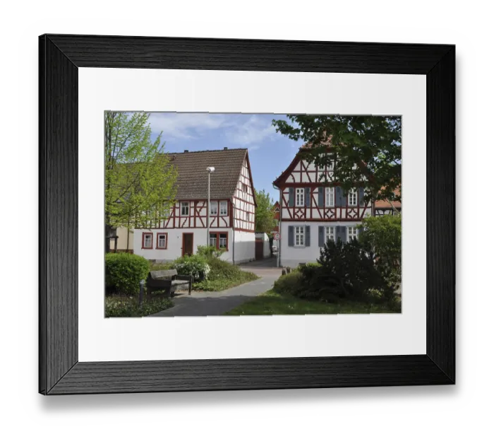 Framed Print : Old town, Gernsheim, Ried, Hesse