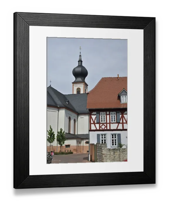 Framed Print : Church, old town, Gernsheim, Ried Framed Print : Church, old town, Gernsheim, Ried