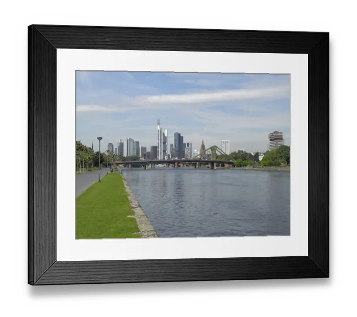 Framed Print : Main, skyline, high-rise building Framed Print : Main, skyline, high-rise building