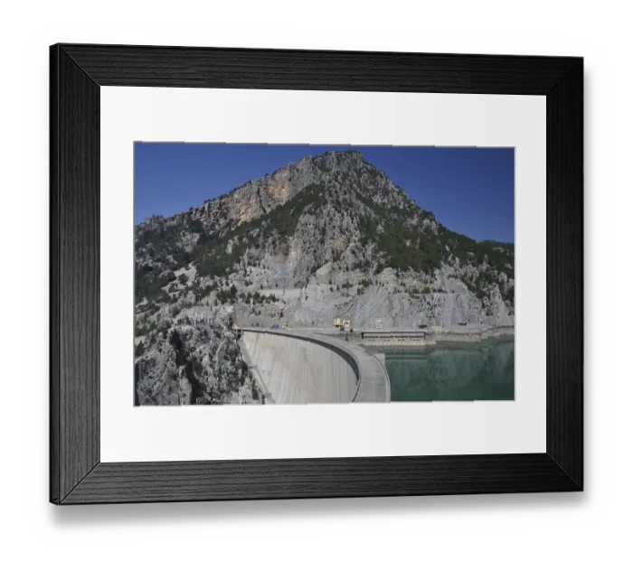 Framed Print : Dam, Manavgat, lake, reservoir