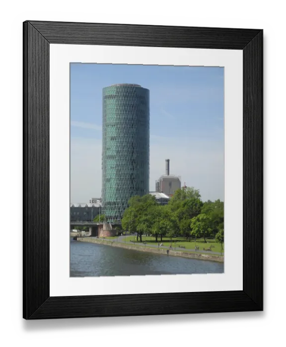 Framed Print : High-rise building, Frankfurt, Westhafen Tower