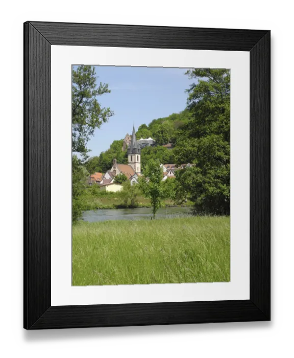 Framed Print : Church, Gemunden, Main, Spessart