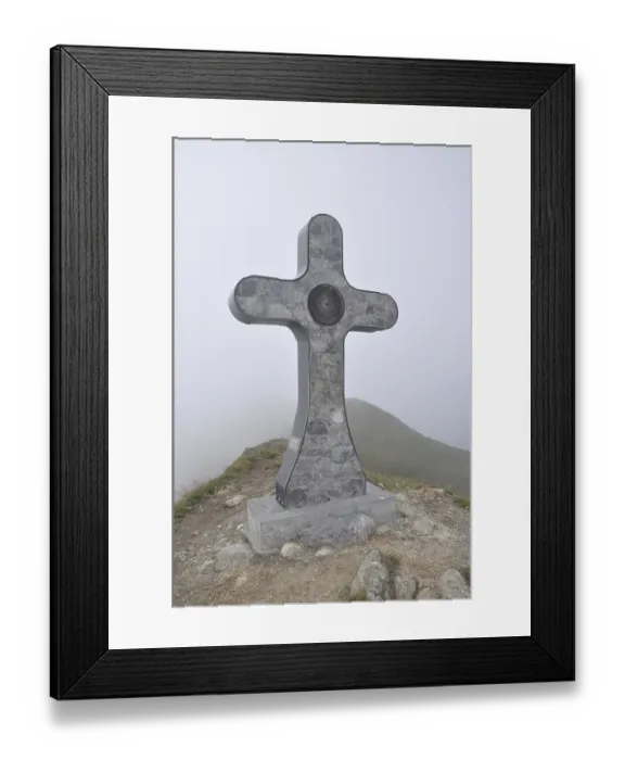 Framed Print : Summit cross, Mandli, cross