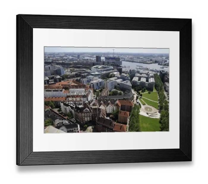 Framed Print : Hamburg, city, Elbe, port city