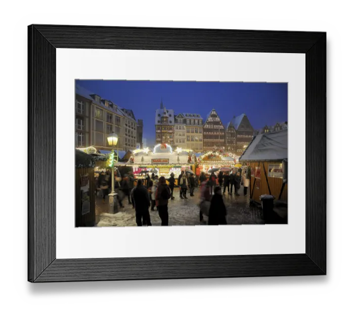 Framed Print : Christmas market, Frankfurter Romer