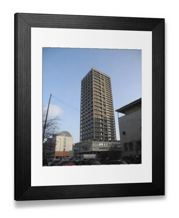 Framed Print : AFE tower, Frankfurt, university