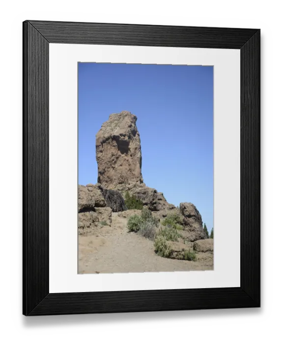 Framed Print : Roque Nublo, mountain, mountain