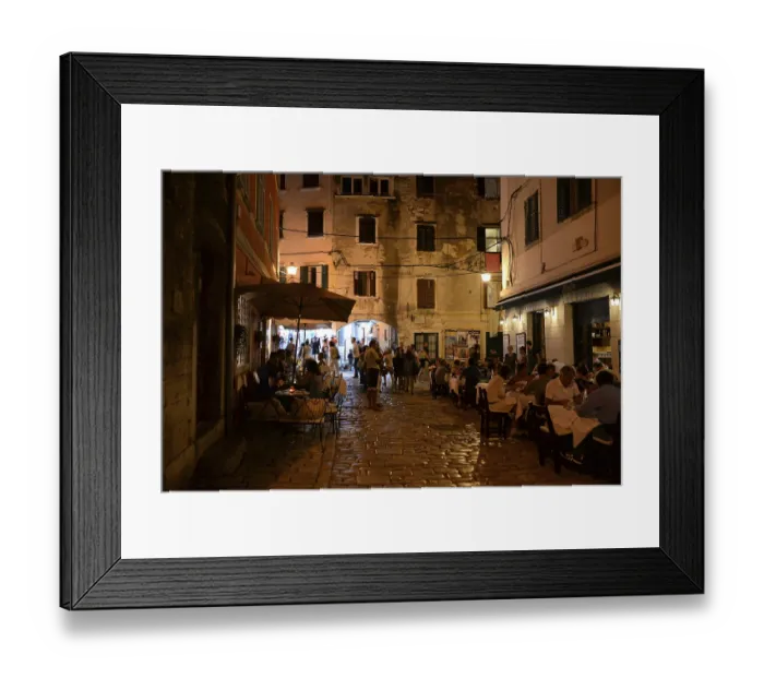 Framed Print : Houses, Rovinj, Istria, Croatia