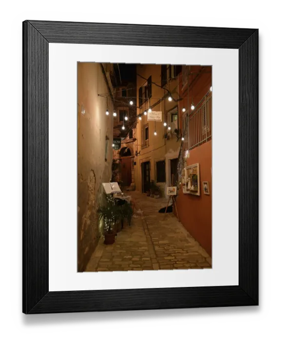 Framed Print : Houses, Rovinj, Istria, Croatia