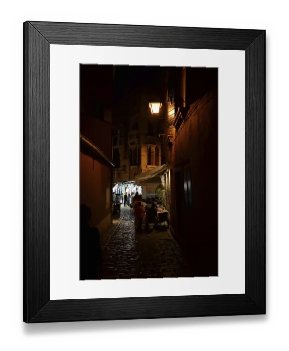 Framed Print : Houses, Rovinj, Istria, Croatia
