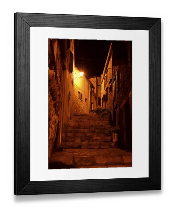 Framed Print : Houses, Rovinj, Istria, Croatia