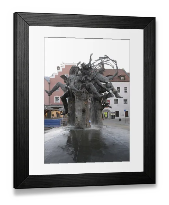 Framed Print : Marketplace fountain, fountain