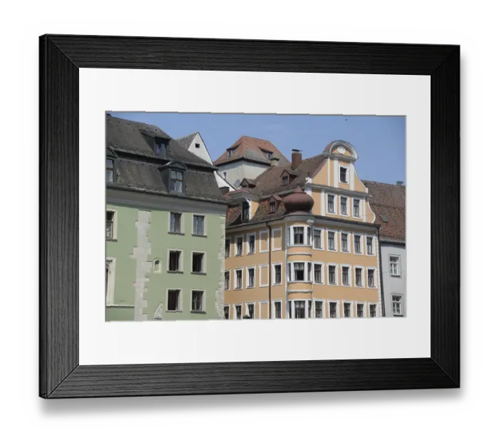 Framed Print : Regensburg, buildings, architecture