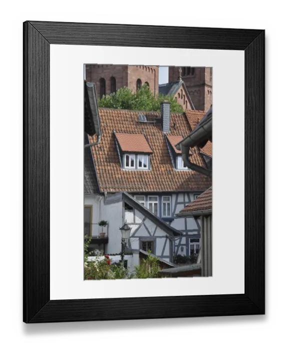 Framed Print : Seligenstadt, Hesse, old town, house