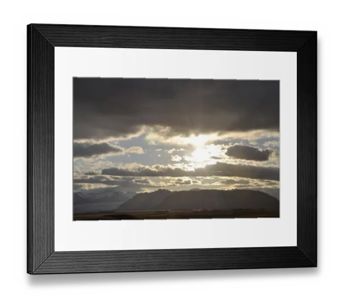 Framed Print : Evening, south coast, Iceland, evening sky