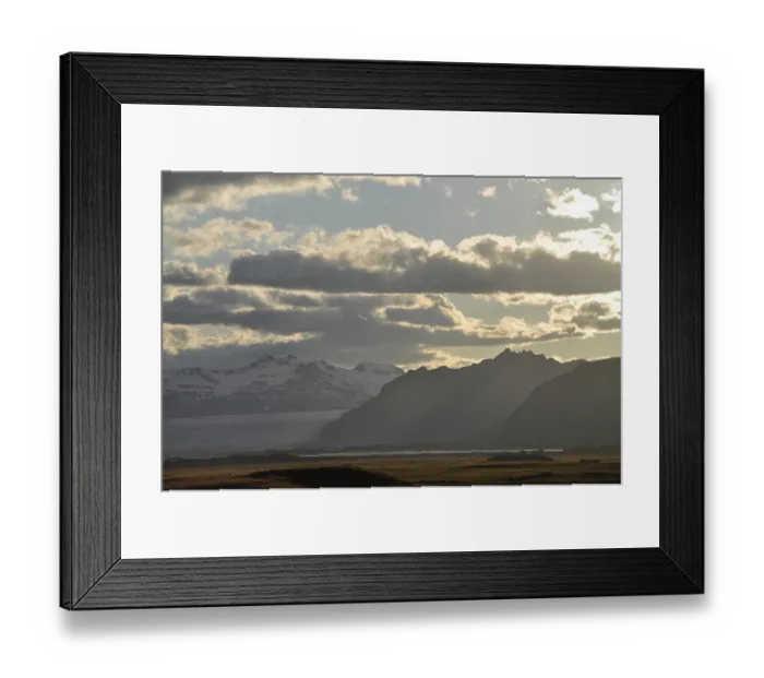 Framed Print : Evening, south coast, Iceland, evening sky Framed Print : Evening, south coast, Iceland, evening sky