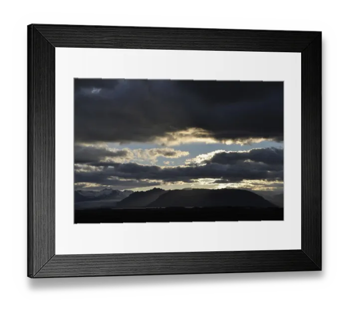 Framed Print : Evening, south coast, Iceland, evening sky Framed Print : Evening, south coast, Iceland, evening sky