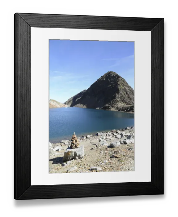 Framed Print : Lake, Schwarzsee, Rotkogel, Otztal
