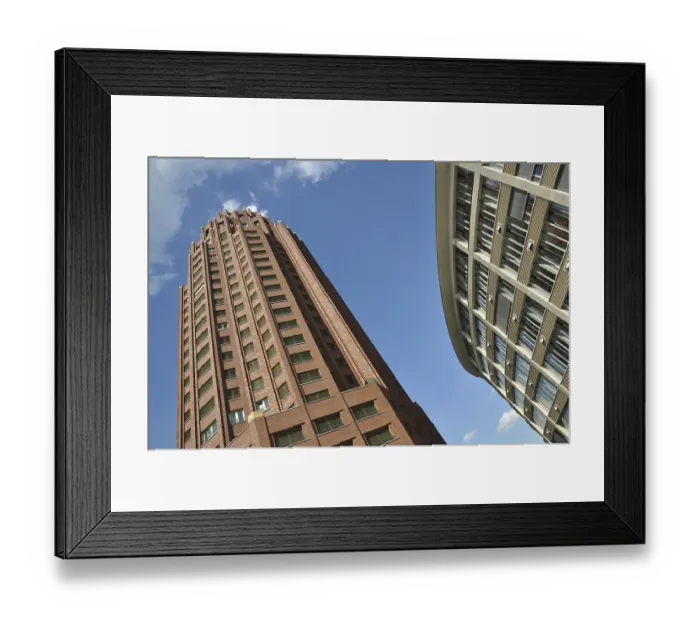 Framed Print : Main Plaza, Frankfurt, high-rise building