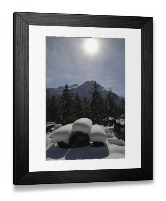 Framed Print : Winter in Hochkrimml, winter, sun