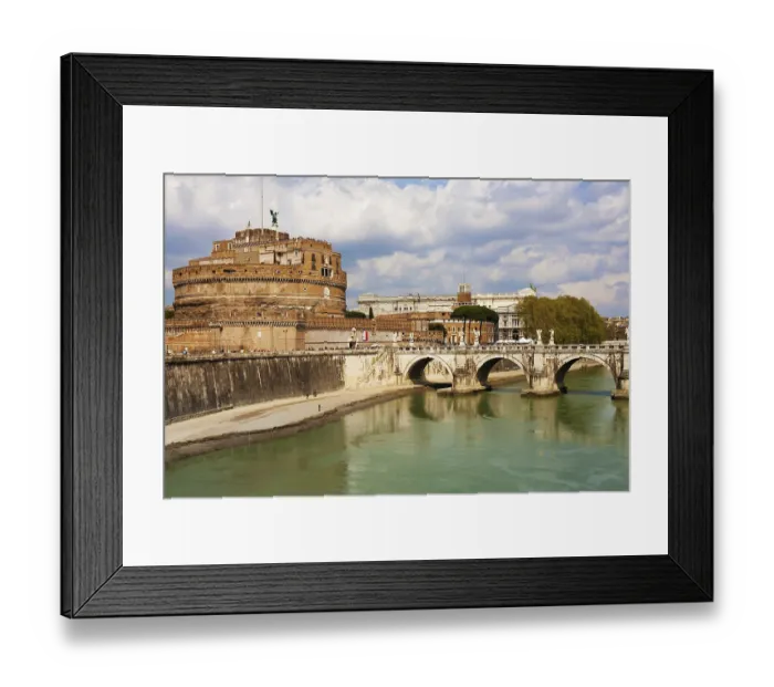 Framed Print : Saint Angel Fortress and Tiber river in Rome Framed Print : Saint Angel Fortress and Tiber river in Rome