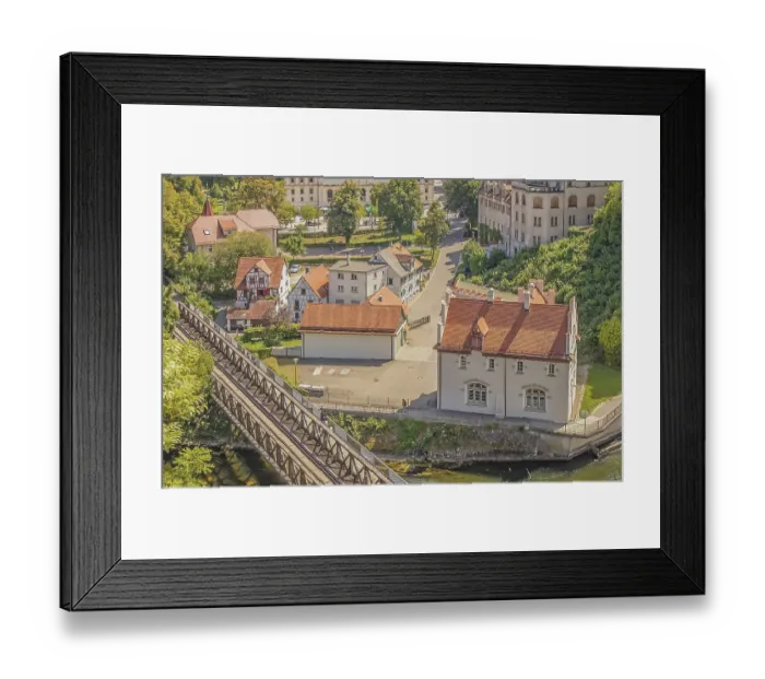 Framed Print : Historic buildings on the Danube, Sigmaringen