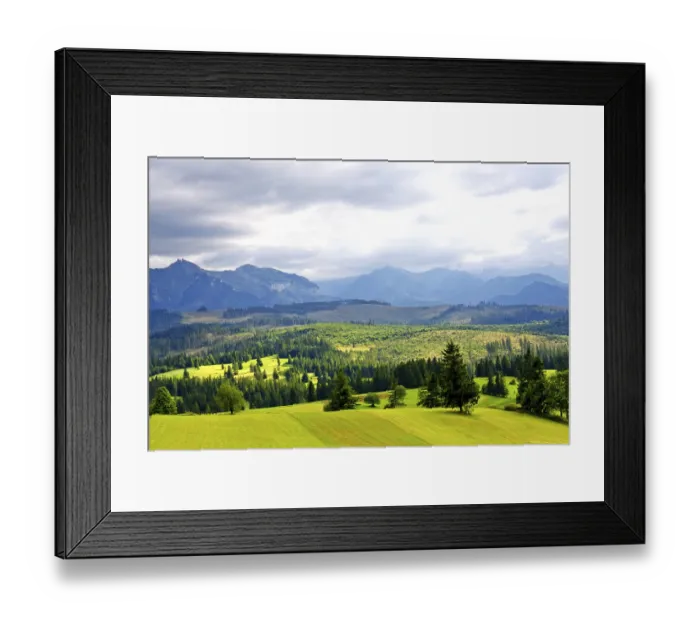 Framed Print : Green valley in the high mountains Framed Print : Green valley in the high mountains