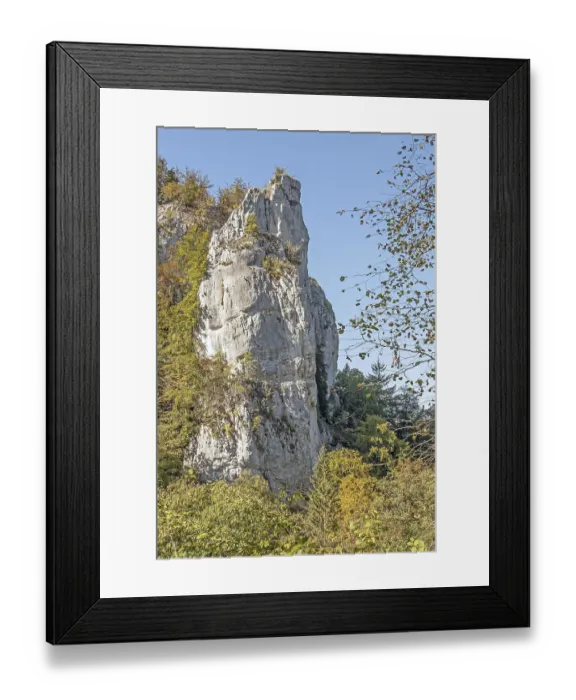 Framed Print : Cliffs near Hausen im Tal, a district of Beuron in the Danube Valley