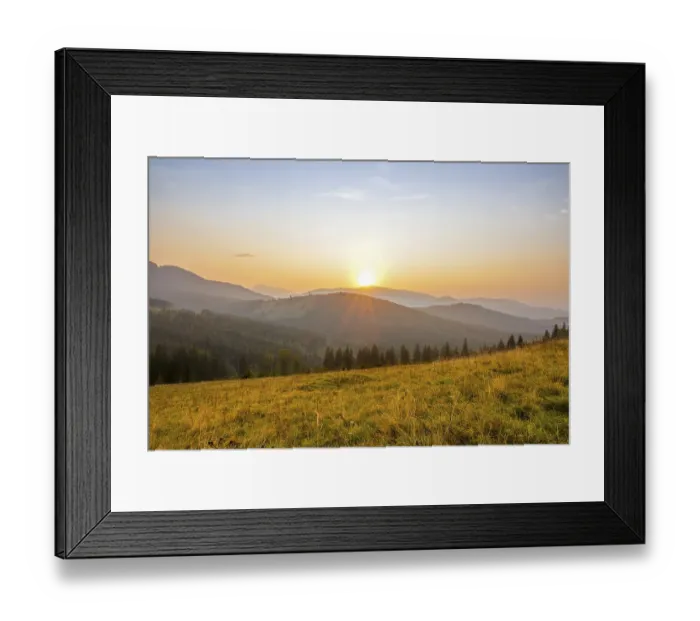 Framed Print : Summer evening in the wooded mountains Framed Print : Summer evening in the wooded mountains