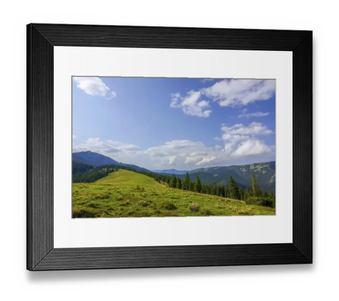 Framed Print : Summer wooded mountains. Sunny day Framed Print : Summer wooded mountains. Sunny day