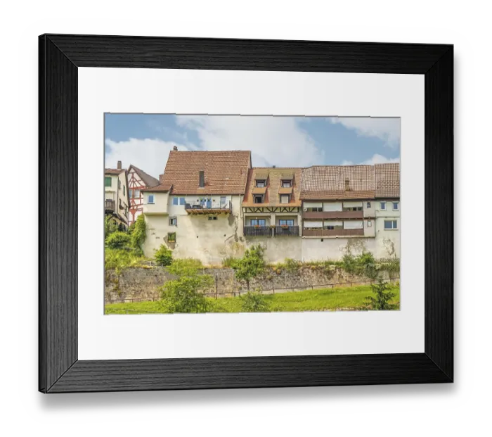 Framed Print : Building on the city wall, Oberstadt Framed Print : Building on the city wall, Oberstadt