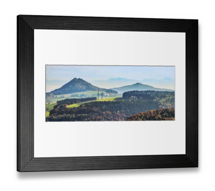 Framed Print : The Hegau with Hohenhewen and the Swiss Alps Framed Print : The Hegau with Hohenhewen and the Swiss Alps
