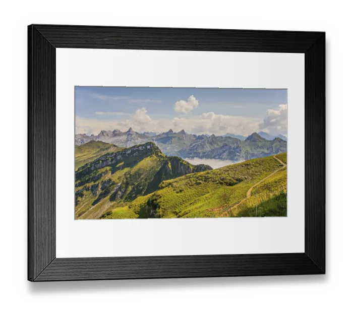 Framed Print : Alpine panorama Fronalpstock, Switzerland