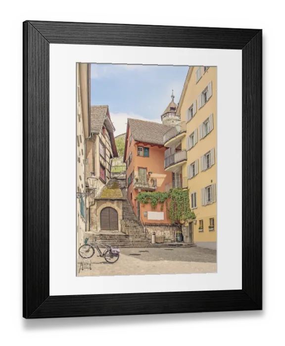 Framed Print : Stairway to Munot Fortress, Schaffhausen