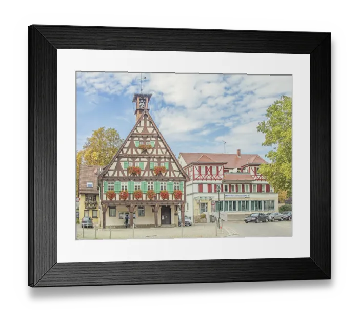 Framed Print : Stuttgart-Uhlbach Old Town Hall